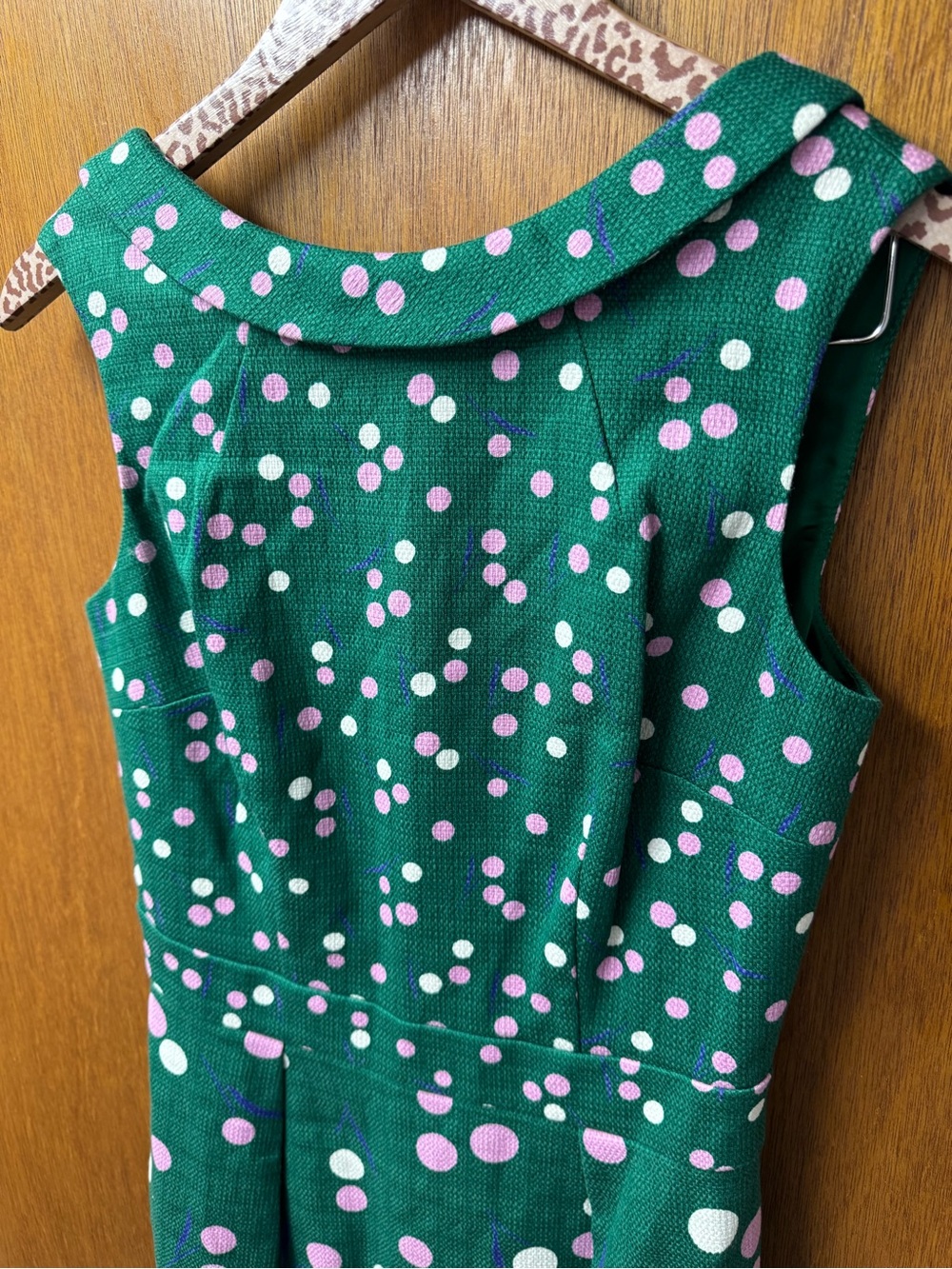 Boden Martha Sleeveless Shift Polka Dot Dress Sap Green Dandelion 6 NEW NWT - Picture 8 of 16